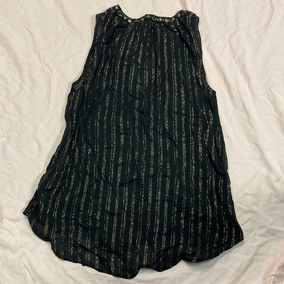 Rock & Republic Black and Gold Striped Blouse - Picture 3 of 3